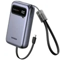 UGREEN Power Bank, 20000mAh Powerbank 22.5W Max mit 2 integriertem USB-C Kabel
