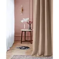 room99 Vorhang mit Kräuselband Laurel 180 x 250 cm Breite x Höhe Verdunkelung Blickdicht Schiebegardinen Curtain Wohnzimmer Schlafzimmer für Schienensystem Beige, 1 Stück