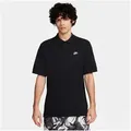 Nike Sportswear Poloshirt M NK CLUB SS POLO PIQUE gerade Passform, kurze Ärmel, 2-Knopf-Kragen, sportlicher Stil schwarz M (48/50)
