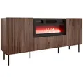 Mirjan24 Sideboard, Braun, Metall, Holz Optik, Rechteckig,Rechteckig, 181x81x42 cm, Wohnzimmer, Kommoden & Sideboards, Sideboards