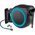 Gardena Wand-Schlauchbox RollUp L (türkis) 30 m - Schwarz/Blau