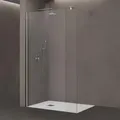 Luxus Duschwand Duschabtrennung Bremen2k 50x200 Walk-in Dusche Mit Stabilisator Aus Echtglas 10mm Esg-sicherheitsglas Klarglas Inkl. Nanobeschichtung - Doporro