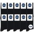 Occulto Herren 100% Baumwolle Socken 10-20er Pack (Modell: Ingo) 39-42 10 Paar | Schwarz