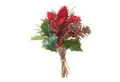 Kunstblume Weihnachtsarrangement mit Tanne, DPI, L 15 cm