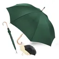 LANGENBERG Stockschirm Sturmfest aus hochwertigem Bambus - Großer Regenschirm mit Ø105 cm Spannweite und automatischer Öffnung - Stockschirm Herren und Damen - Stockregenschirm (Dunkelgrün)