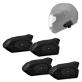 4x Intercom Motorrad Bluetooth Kommunikationssystem GoCom4 IP65