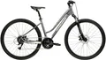 Kross Crossrad "Crossrad Damen 28" Evado 3.0 grau 16 Gänge" Gr. 43, grau (grau, schwarz), 43cm, 28 Zoll (71,12cm) hinten: 28 Zoll (71,12cm)