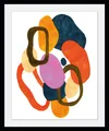 Bild "Joko", Abstrakt-Kunst-Gemälde-Figuren-Modern, (1 St.), HD Premium Poster-Druck inkl. Holzrahmen Farbe Rahmen: schwarz + Farbe Bild(er): bunt B/H: 40 cm x 50 cm