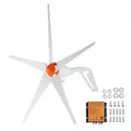VEVOR 500 W Windkraftanlage 12 V Windgenerator 5-Blatt-Windkraftgenerator mit MPPT-Regler einstellbare Windrichtung und 2,5 m/s