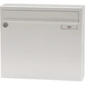 Renz Briefkasten mit Namensschild 370x330x100mm Serie17, Stahl weiß