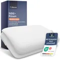 CALMONT - Seitenschläferkissen mit Bezug I RedDot Award Gewinner I Side+ Kissen IBauchschläferkissen I Ergonomisches Kopfkissen I Mit Schweizer Arzt entwickelt (70x40 cm)