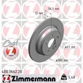 2x ZIMMERMANN Bremsscheibe 400.3662.20
