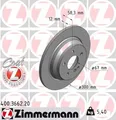 2x Bremsscheibe Zimmermann 400.3662.20 2 Bremsscheiben Hinterachse Hinten
