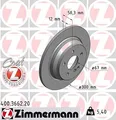 2x ZIMMERMANN 400.3662.20 Bremsscheibe für MERCEDES-BENZ
