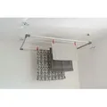 DRY-SMART FLEX Deckenwäschetrockner - Deckentrockner ausziehbar - Wäscheständer für die Decke – für Badewanne, Balkon, innen und Outdoor –... - Silber