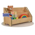 Mein-Regal Bücherbox DOOWY Eiche Hell, Standregal mit Zwei Fächern, Aufbewahrungsbox, Bücherregal für Kinderzimmer, Wohnzimmer, Arbeitszimmer, Größe M (LxTxH) ca: 60 x 24 x 33 cm