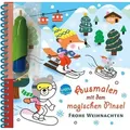 Ausmalen mit dem magischen Pinsel. Frohe Weihnachten