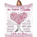 ACCZ Tochter Geschenke von Mama, Decke Geschenk für Tochter, Mutter Tochter Geschenk, Kuscheldecke für Meine Tochter Geschenk Geburtstag, Weihnachten, 18 Geburtstag Mädchen