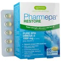 Igennus Pharmepa Restore, 1000mg reines EPA, Omega-3 rTG Fischöl, IFOS-zertifiziert, 60 Weichkapseln, hohe Aufnahme, 90%-ige Konzentration, dreifache Stärke, aus nachhaltigem Wildfang, Zitrusgeschmack