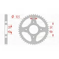 Krone AFAM Stahl Standard 10223-paso 428 für Motorrad Ersatzteile