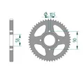 Stahl Kettenrad für Qingqi QM125GY-2B(ASD) 125 DD Liger SM 2008 428er 51 Zähne