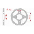 Standard Stahlritzel hinten 10223 - 428 AFAM 10223-51 für: HONDA DAELIM MASH VT