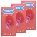 durex Kondome 3 x 12 Durex Kondome Feel Thin gefühlsecht dünne transparente Kondome