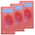 3 x 12 Durex Kondome Feel Thin Gefühlsecht Dünn Transparent Naturkautschuk Large