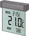 TFA Dostmann Vision digitales Fensterthermometer, 30.1025, großes Display, innen