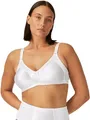 Naturana® Minimizer BH ohne Bügel [Cup B-G] I Maximaler Halt Dank durchdachter Schnittführung & Breiten Trägern I BH Minimizer für eine optisch kleinere Cupgröße 100 Weiss B