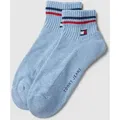 Tommy Hilfiger Sneaker-Socken mit Label-Print im 2er-Pack in Jeansblau, Größe 43/46
