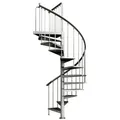 Dolle Aussentreppe Gardenspin 246-282cm Geschosshöhe 11 Stufen Metall gelocht Aussen-Ø155cm