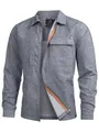Indicode Herren INEuron Langarm-Hemd mit Zwei Brust-Taschen und Reißverschluss | Herrenjacke Männer Navy, XXL