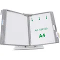 Tarifold Sichttafelsystem 434100, A4, Tischständer, grau, inkl. 10 Sichttafeln