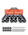 VEVOR 10er Set 1000mm Aluprofil Nutenprofil 2020 Aluminium Linear Schiene