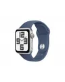 Apple Watch SE GPS 40mm Silver Aluminium Case with Denim Sport Band S/M (MXEC3QF/A)