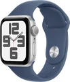 Apple Watch SE 2024 40 mm Silber Sportarmband S/M MXEC3QF/A