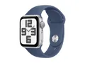 Apple Watch SE GPS 40mm Silver Aluminium Case with Denim Sport Band - S/M
