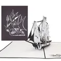Pop Up Karte "Piratenschiff" 3D Piraten Geburtstagskarte, Einladung, Gutschein