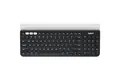 Logitech K780 Kabellose Tastatur, Bluetooth & 2.4 GHz Verbindung, Multi Device & Easy-Switch Feature, Integrierte Halterung, PC/Mac/Tablet/Smartphone, Niederländisches QWERTY-Layout - Dunkelgrau/Weiß