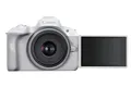 Canon EOS R50 Systemkamera + RF-S 18-45 is STM Objektiv - Spiegellose Kamera (Digitalkamera mit Autofokus und Motiverkennung für Augen Tiere Fahrzeuge, 4k Videokamera, 15 Bilder pro Sekunde) weiß