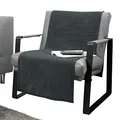 Erwin Müller Sesselschoner, Sofaläufer, Sofaschoner dunkelgrau Größe 50x200 cm - strapazierstark, weich, temparaturausgleichend (weitere Farben)