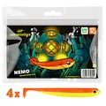 Lieblingsköder 4 Gummifische zum Zanderangeln mit Gummifisch 12,5 cm, Farbe Lieblingsköder:Nemo