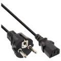 InLine® Netzkabel, Schutzkontakt gerade auf Kaltgerätestecker C13, 5m, schwarz 1000028033
