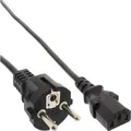 INLINE Netzkabel, Schutzkontakt gerade/C13 St, schwarz, 5m, Kaltgerätestecker
