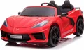 Kinder Elektroauto Corvette 12v, 2-Sitzer, zwei Motoren+LED+Audio rot