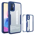 Handy Tasche Xiaomi Redmi Note10 5G 360° Grad Handyhülle Hülle mit Displayschutz
