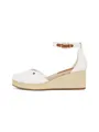 Keilsandalette "FLAG CLOSED TOE MID WEDGE ESPAD", Riemchensandale, Sommerschuh mit verstellbarer Schnalle, Gr. 41, ecru-braun