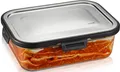 GEFU Lunchbox MILO, Borosilikatglas, Edelstahl, Kunststoff, (1-tlg), gelaserter QR Code zur Vorratskontrolle per App (nur für Android)