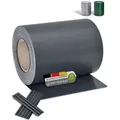 Pvc Sichtschutzstreifen Doppelstabmatten Zaun - 35m X 19 Cm - 30 Befestigungsclips - Zaunfolie Sichtschutz Windschutz Garten Gartenzaun - Anthrazit - Juskys